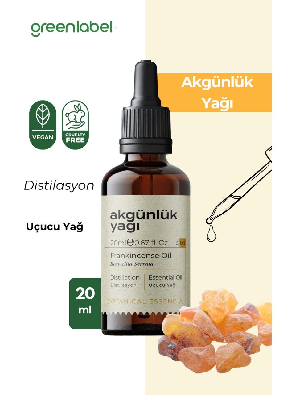 GREENLABEL AKGÜNLÜK YAĞI 20 ML